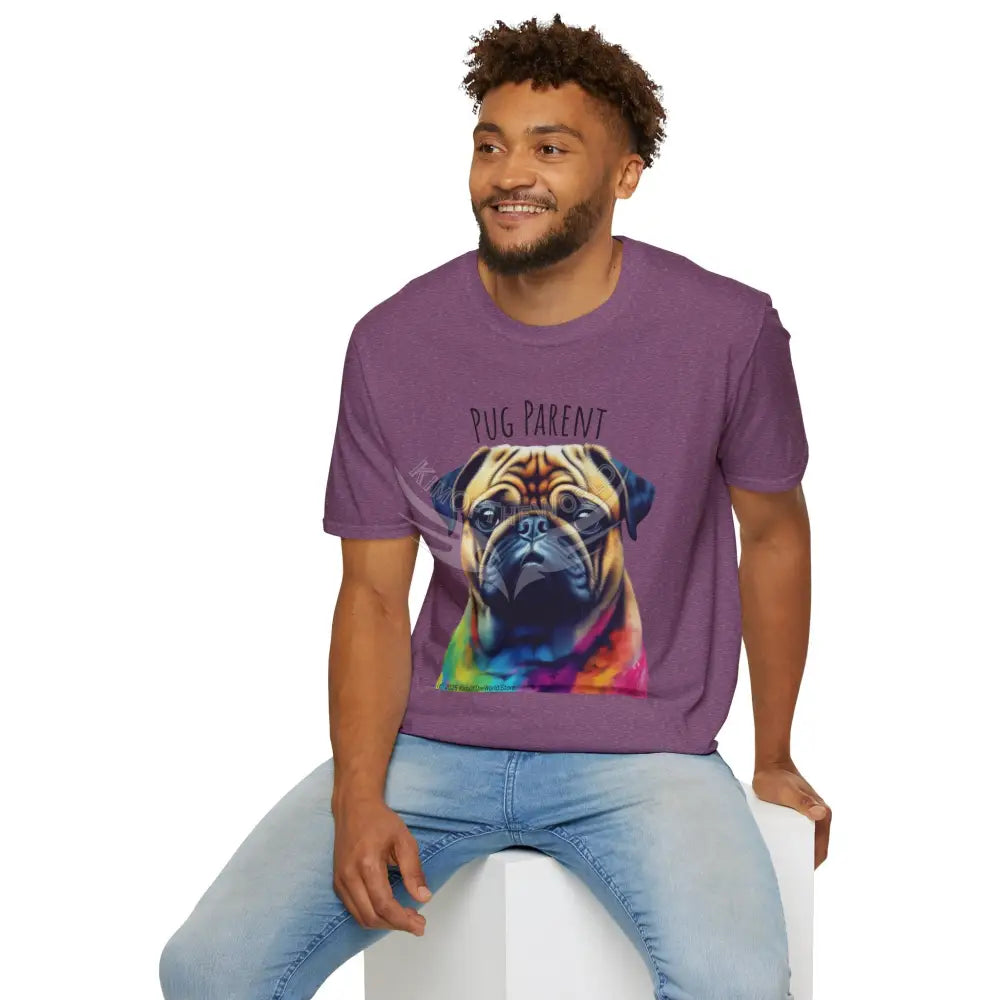 Pop Art ’Pug Parent’ Tee - Softstyle T-Shirt T-Shirt