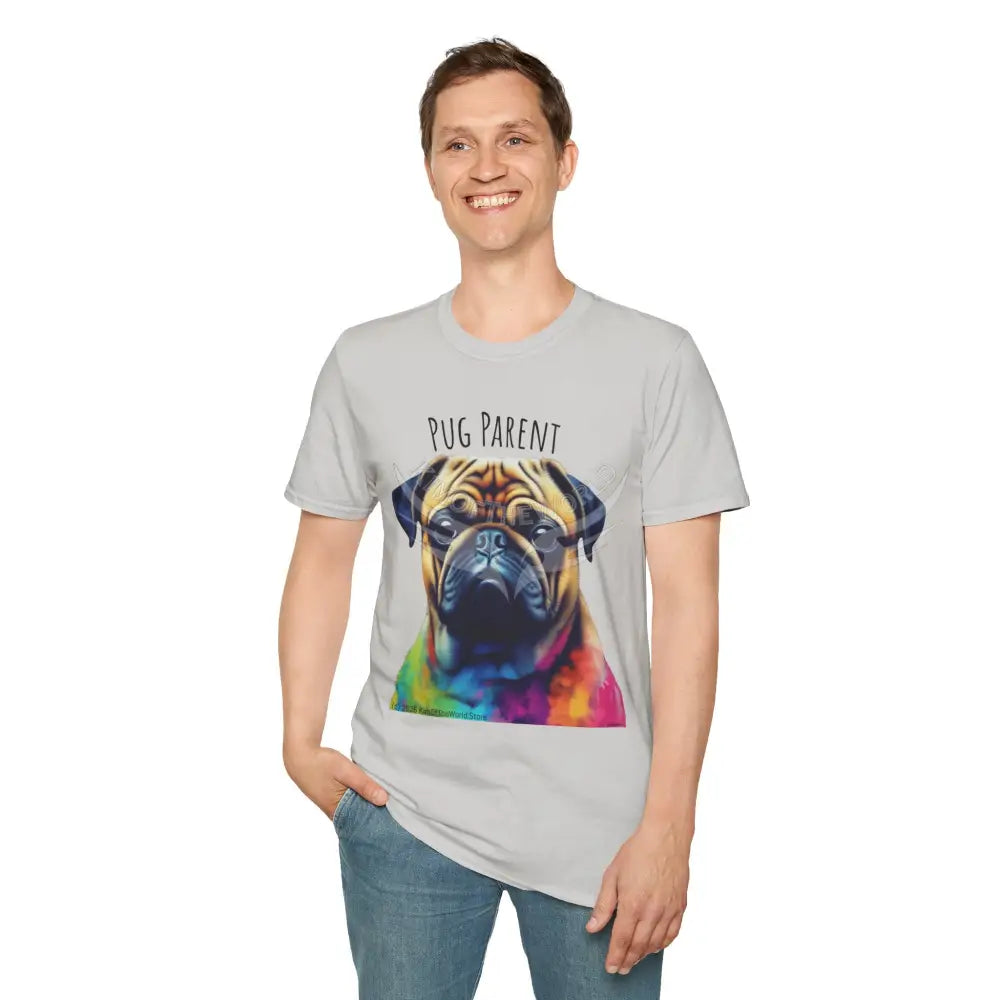 Pop Art ’Pug Parent’ Tee - Softstyle T-Shirt T-Shirt