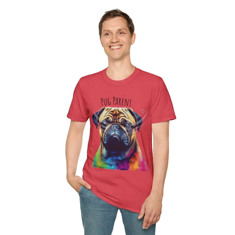 Pop Art ’Pug Parent’ Tee - Softstyle T-Shirt T-Shirt