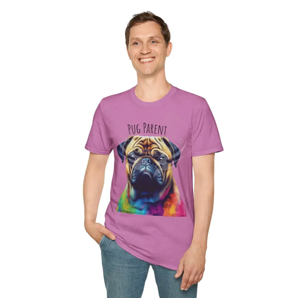 Pop Art ’Pug Parent’ Tee - Softstyle T-Shirt T-Shirt