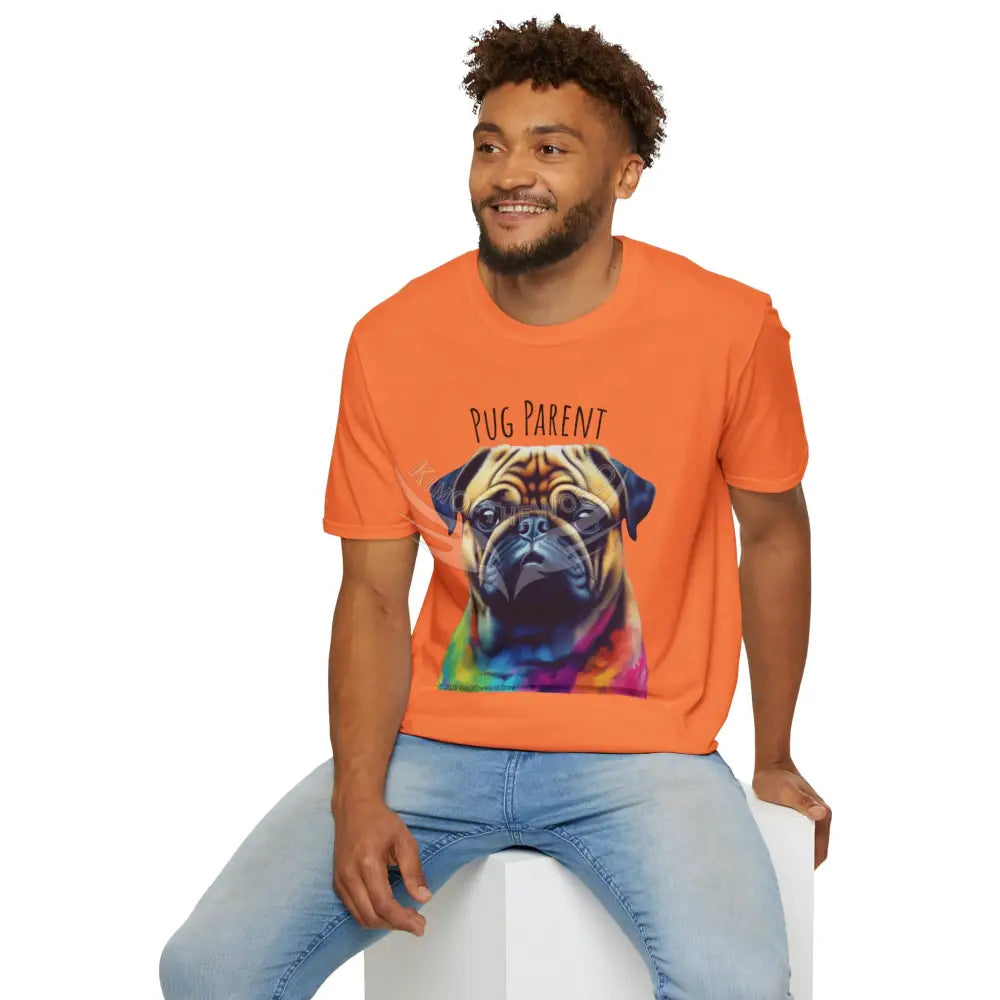 Pop Art ’Pug Parent’ Tee - Softstyle T-Shirt T-Shirt