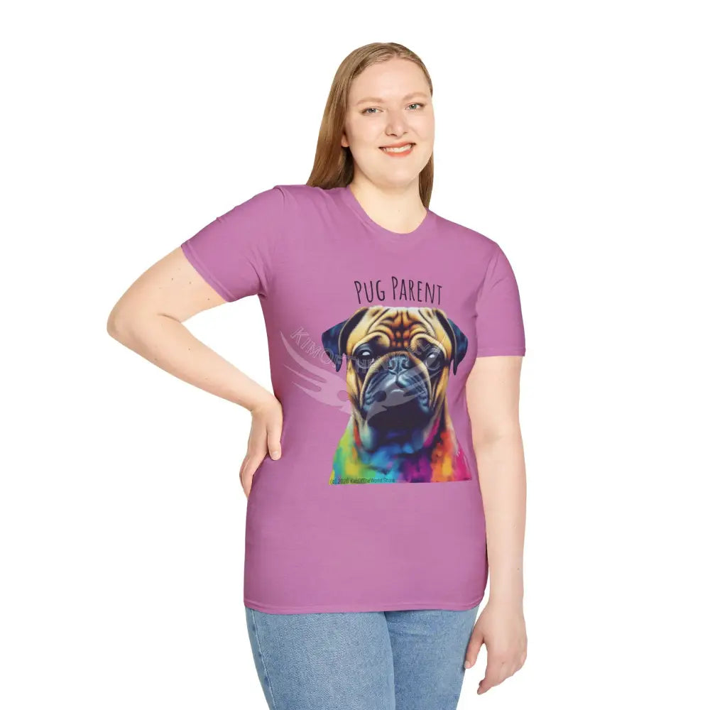 Pop Art ’Pug Parent’ Tee - Softstyle T-Shirt T-Shirt