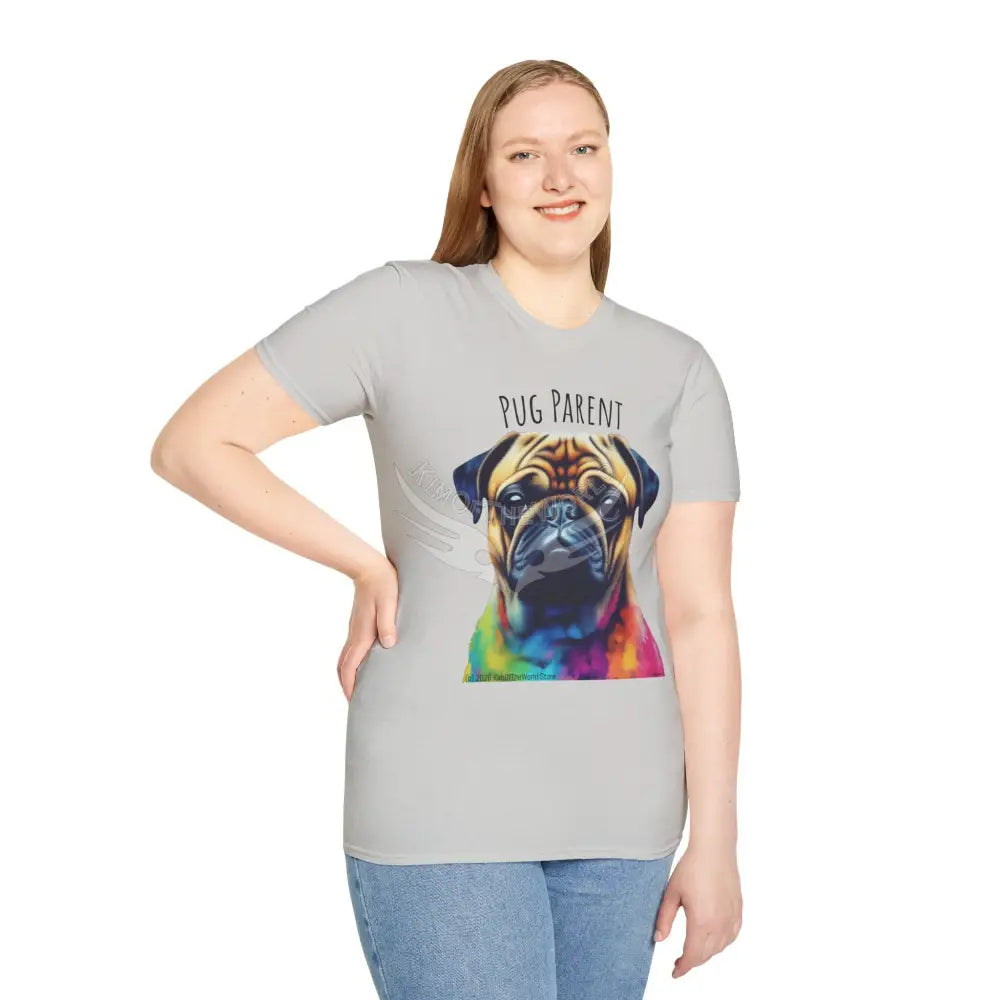 Pop Art ’Pug Parent’ Tee - Softstyle T-Shirt T-Shirt