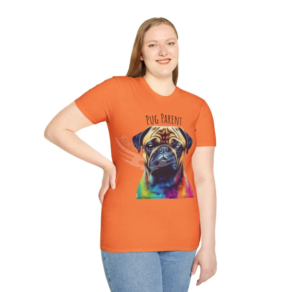 Pop Art ’Pug Parent’ Tee - Softstyle T-Shirt T-Shirt