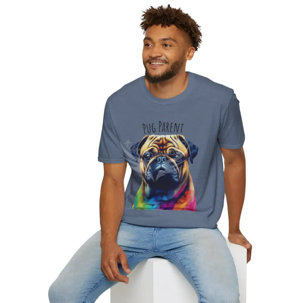 Pop Art ’Pug Parent’ Tee - Softstyle T-Shirt T-Shirt
