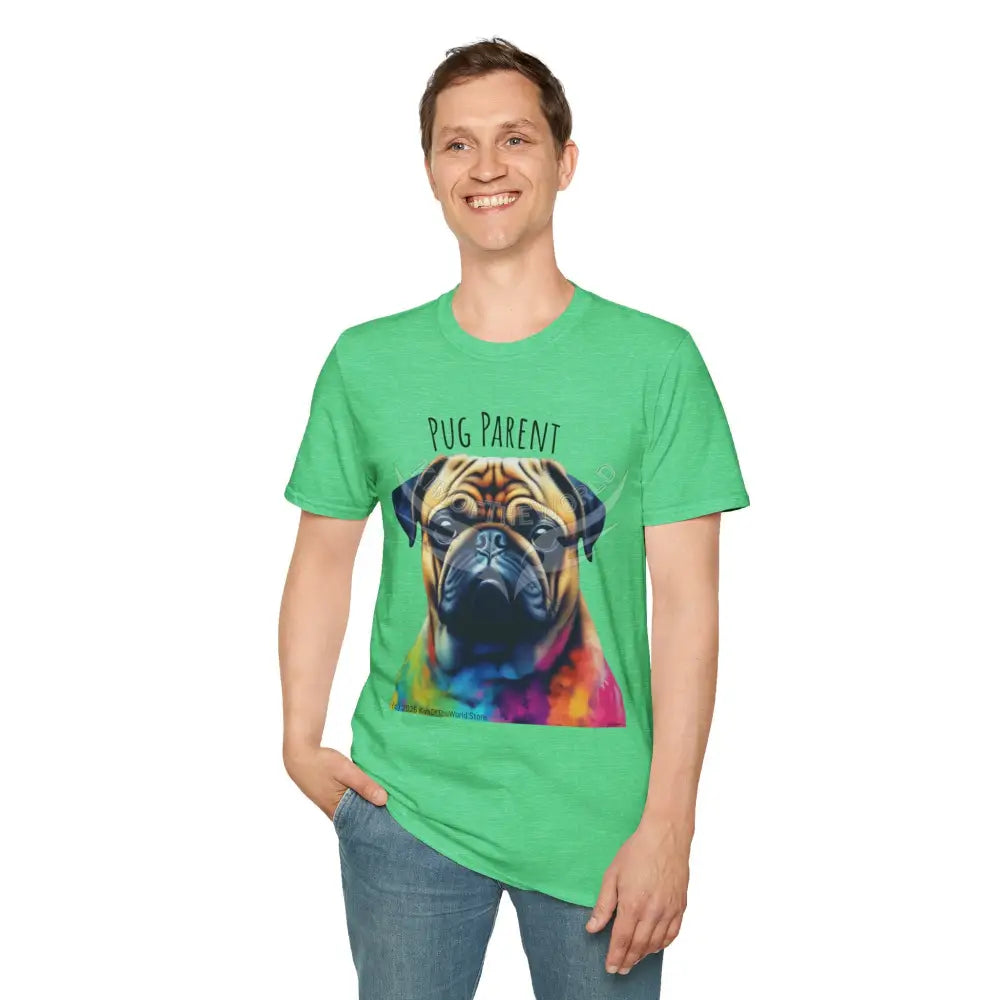 Pop Art ’Pug Parent’ Tee - Softstyle T-Shirt T-Shirt
