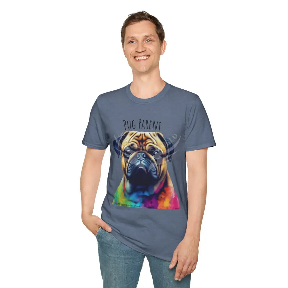 Pop Art ’Pug Parent’ Tee - Softstyle T-Shirt T-Shirt
