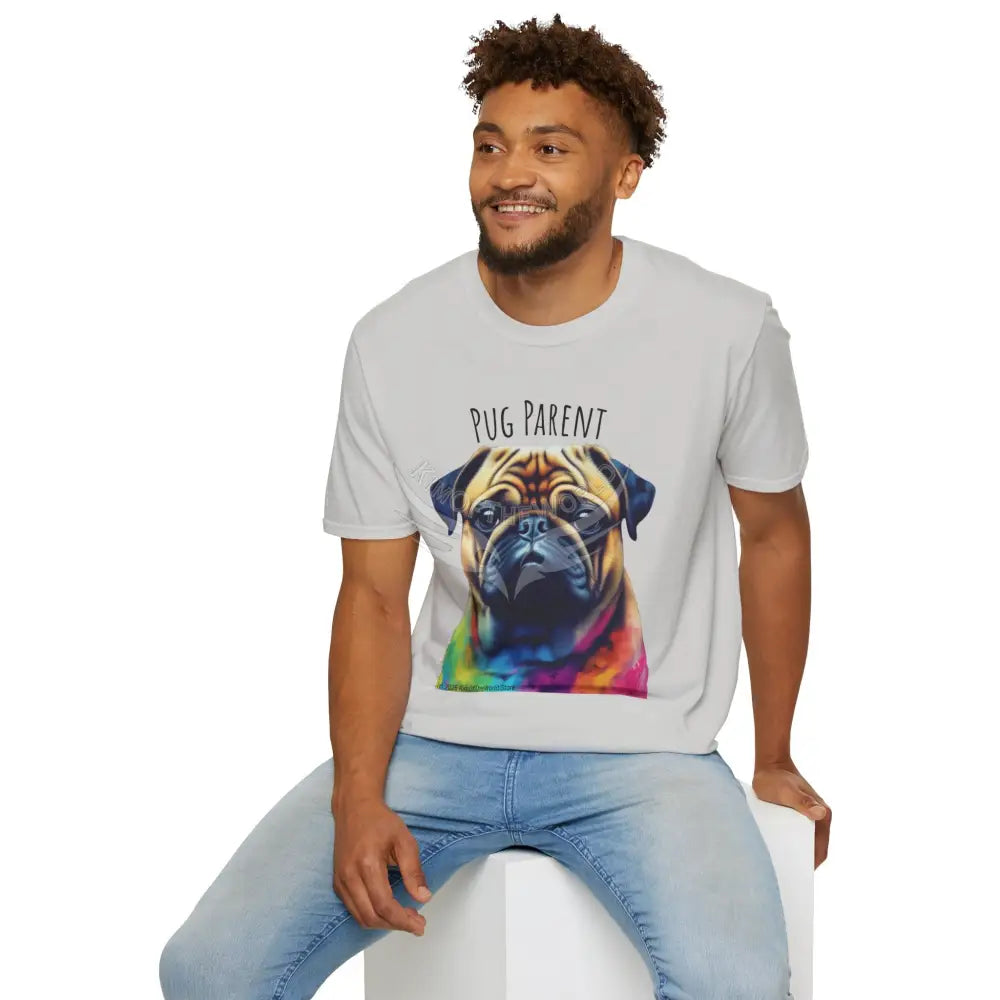 Pop Art ’Pug Parent’ Tee - Softstyle T-Shirt T-Shirt