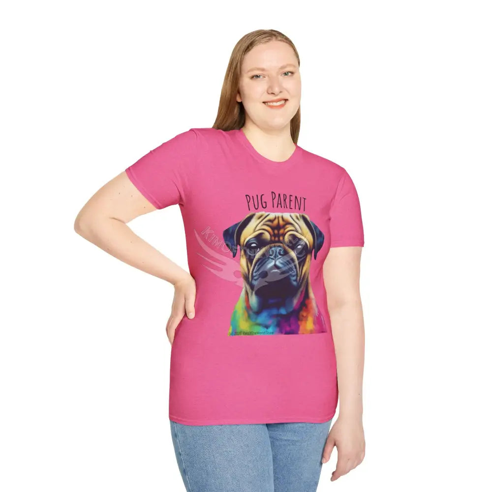 Pop Art ’Pug Parent’ Tee - Softstyle T-Shirt T-Shirt