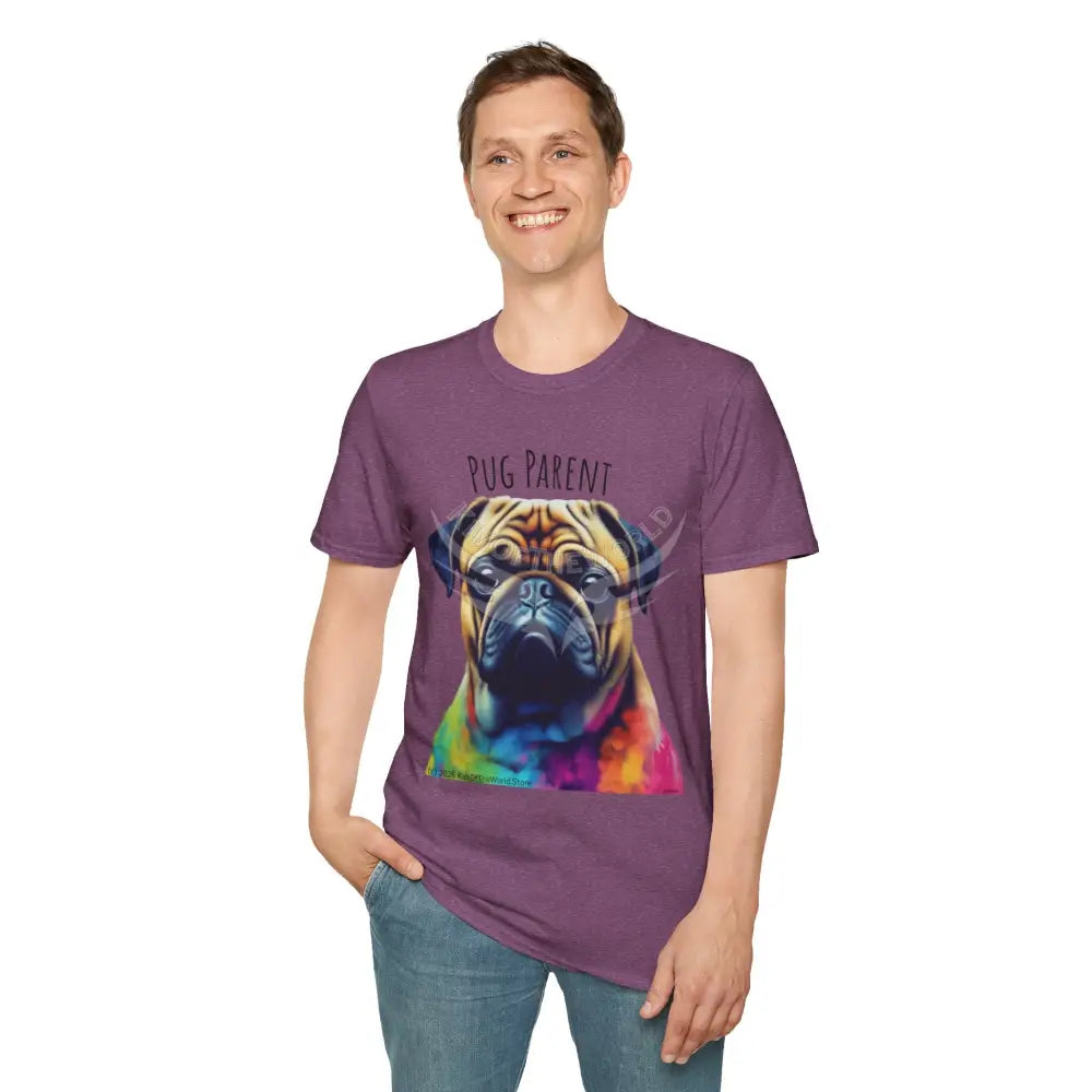 Pop Art ’Pug Parent’ Tee - Softstyle T-Shirt T-Shirt