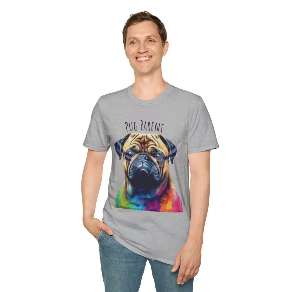 Pop Art ’Pug Parent’ Tee - Softstyle T-Shirt T-Shirt