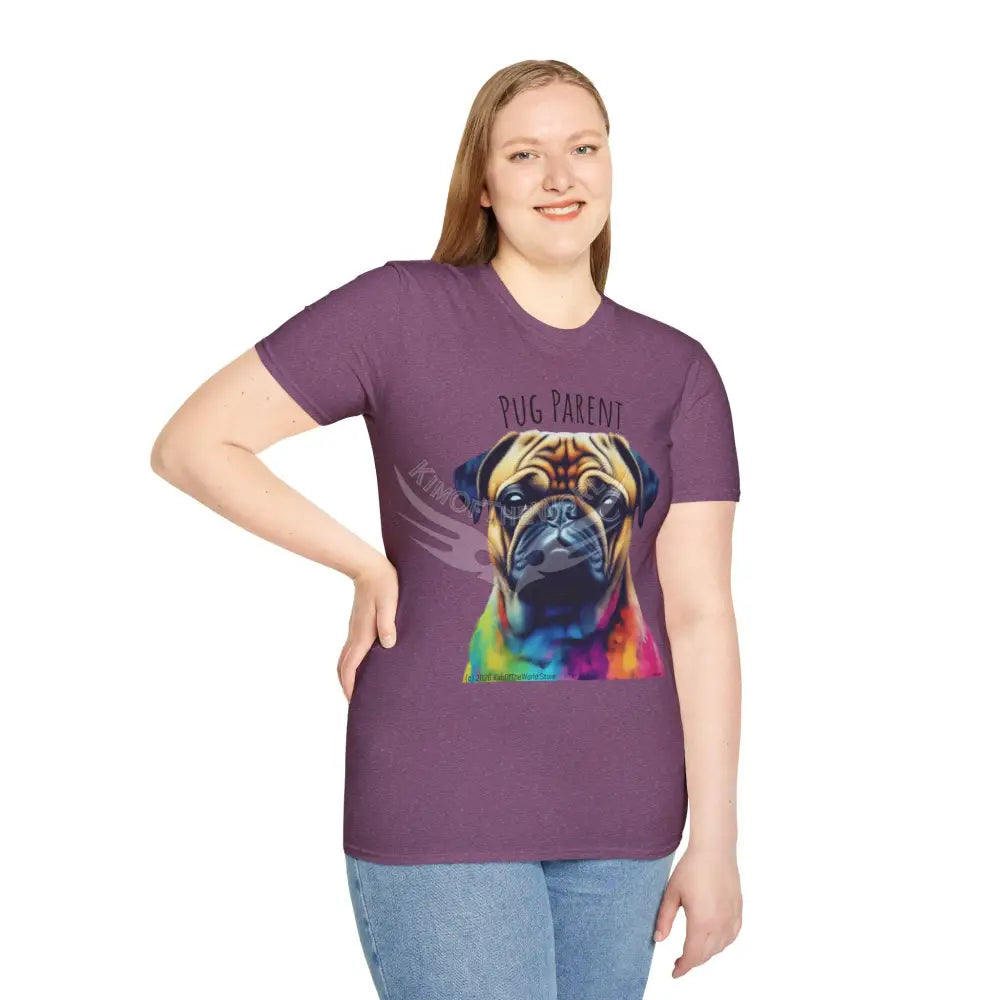 Pop Art ’Pug Parent’ Tee - Softstyle T-Shirt T-Shirt