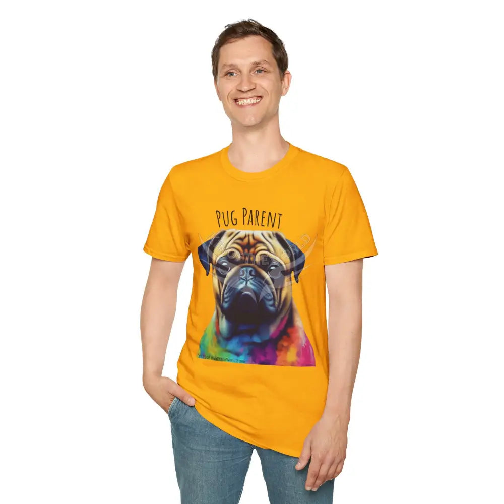 Pop Art ’Pug Parent’ Tee - Softstyle T-Shirt T-Shirt