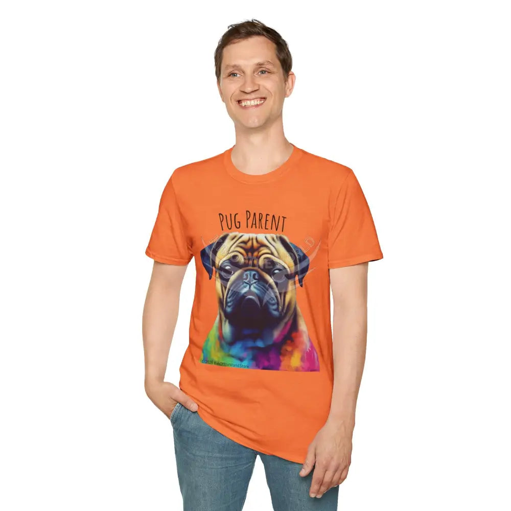 Pop Art ’Pug Parent’ Tee - Softstyle T-Shirt T-Shirt