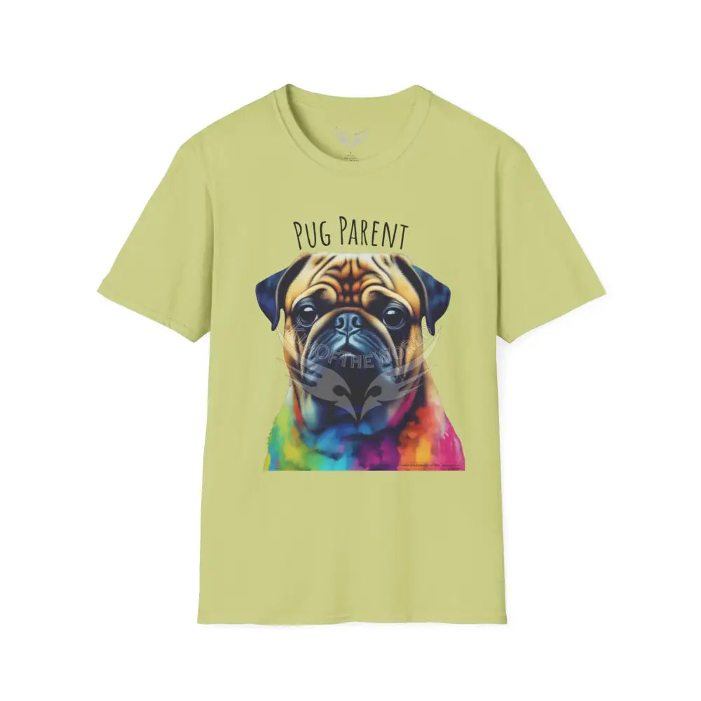 Pop Art ’Pug Parent’ Tee - Softstyle T-Shirt Pistachio / S T-Shirt