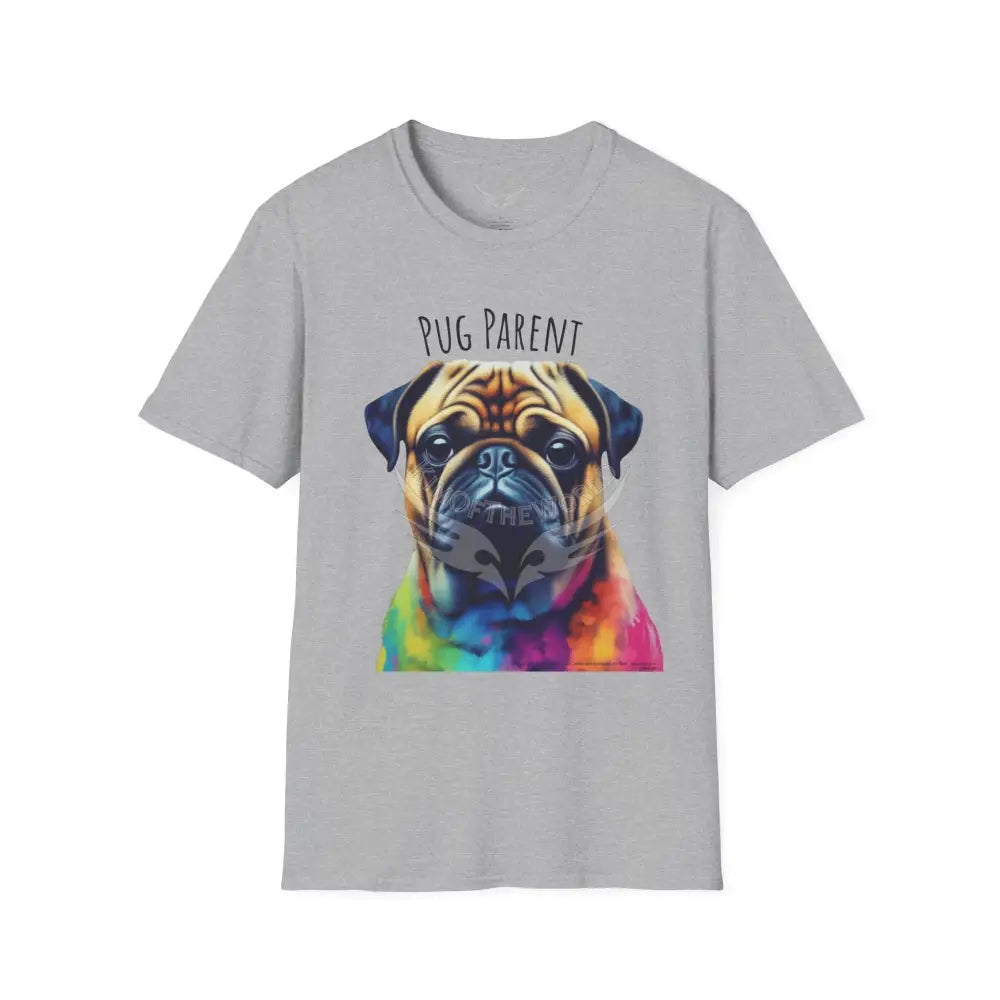 Pop Art ’Pug Parent’ Tee - Softstyle T-Shirt Sport Grey / XS T-Shirt