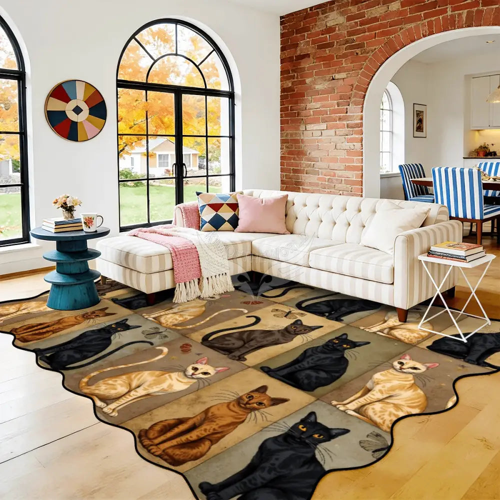 Scalloped Area Rug 120’’x96’’ 120’’x96’’ Rugs & Mats
