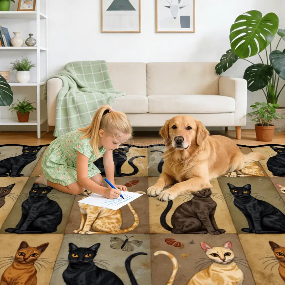 Scalloped Area Rug 120’’x96’’ 120’’x96’’ Rugs & Mats