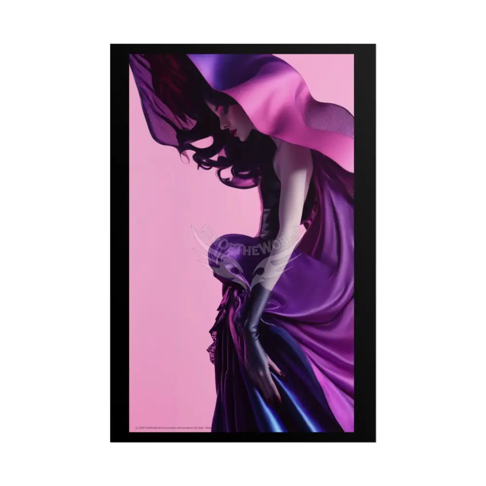 Portrait Imagination Artistic & 3D Creativity Vaporwave Empowered Concept Ai Girl Interior Art Print 20″ x 30″