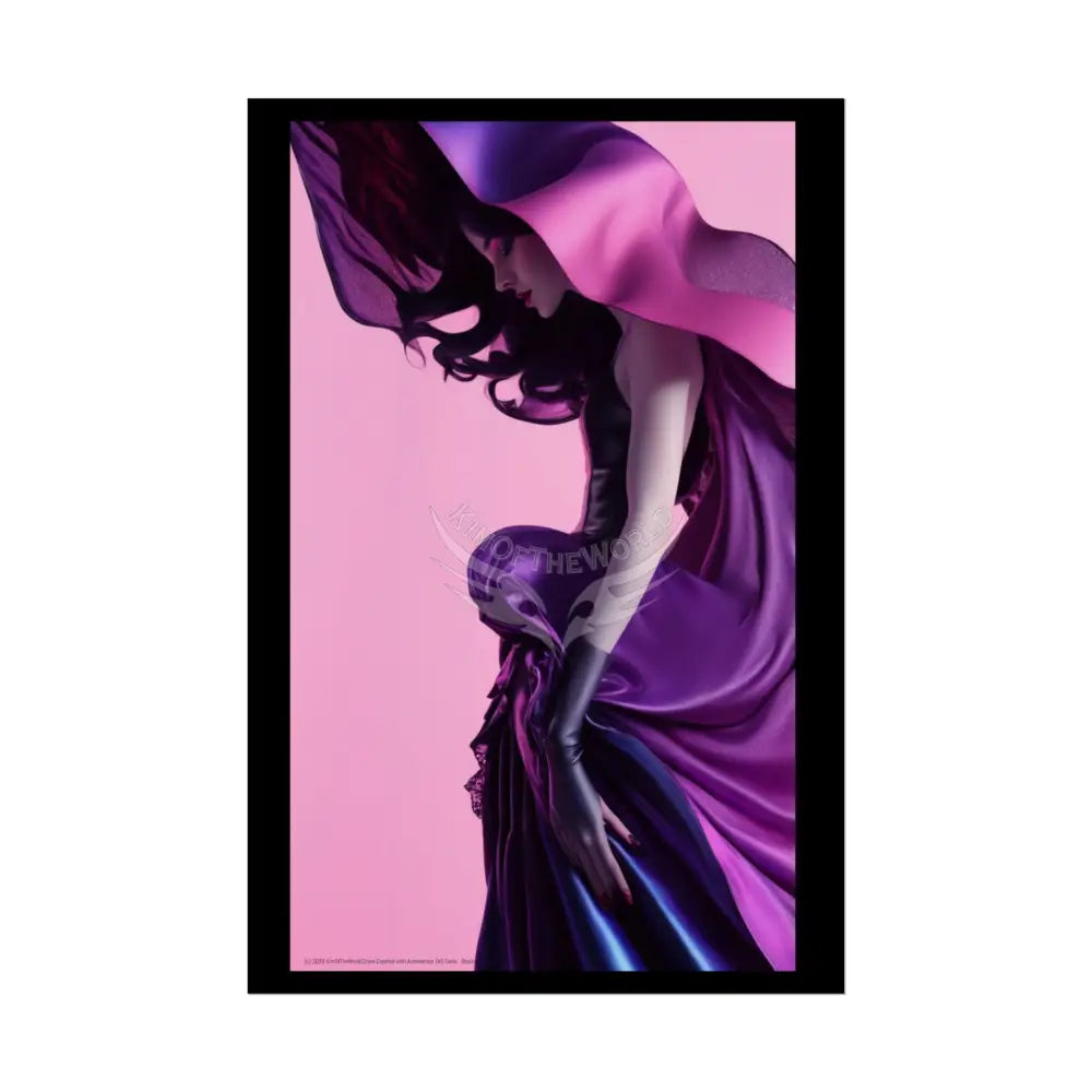 Portrait Imagination Artistic & 3D Creativity Vaporwave Empowered Concept Ai Girl Interior Art Print 24’’ x 36’’