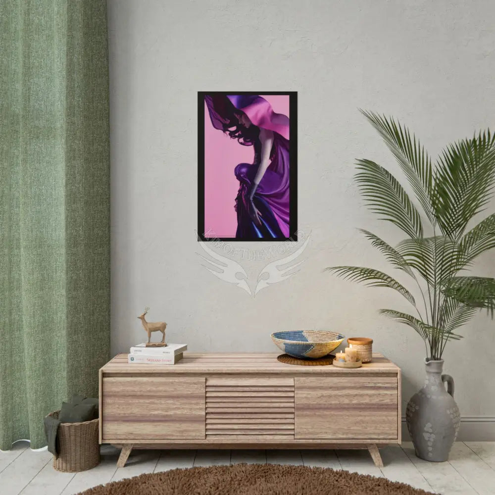 Portrait Imagination Artistic & 3D Creativity Vaporwave Empowered Concept Ai Girl Interior Art Print Poster