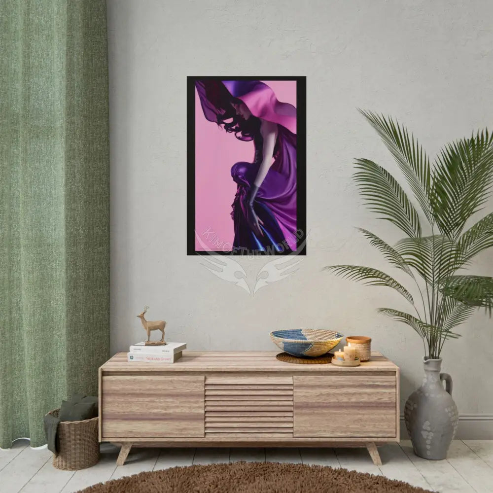 Portrait Imagination Artistic & 3D Creativity Vaporwave Empowered Concept Ai Girl Interior Art Print Poster