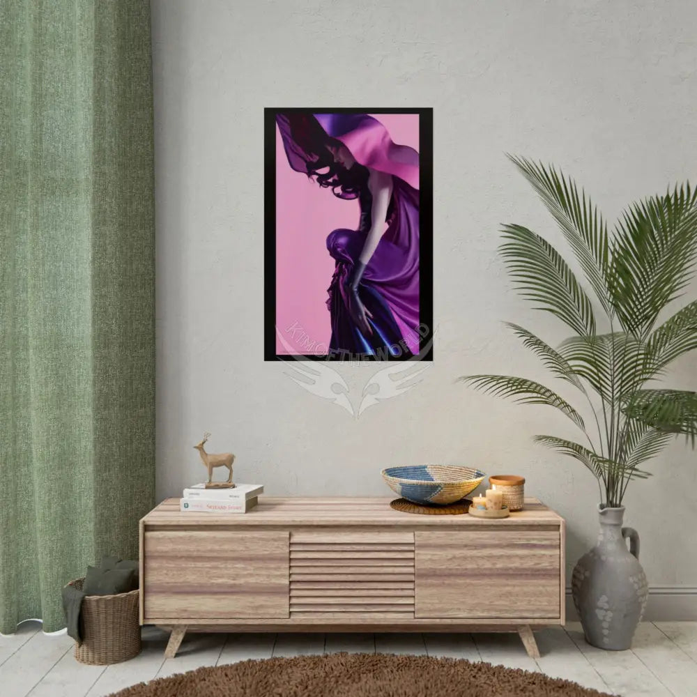 Portrait Imagination Artistic & 3D Creativity Vaporwave Empowered Concept Ai Girl Interior Art Print Poster