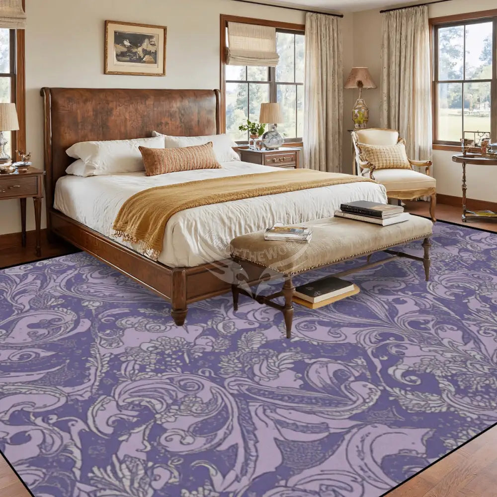Purple Basic Tapestry Print Large Area Rug Floor Carpet - 12 ft x 10 ft - (Ratio 4:3) 144’’x108’’ Rugs & Mats