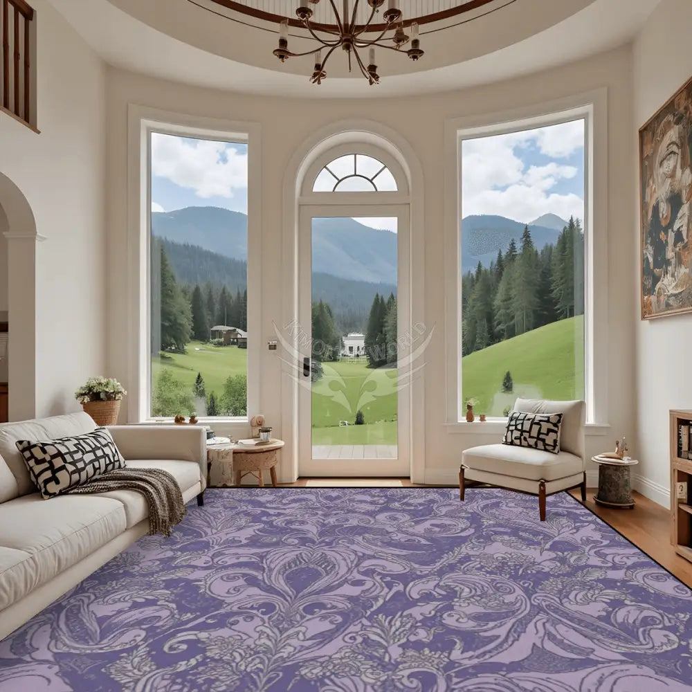 Purple Basic Tapestry Print Large Area Rug Floor Carpet - 12 ft x 10 ft - (Ratio 4:3) 144’’x108’’ Rugs & Mats