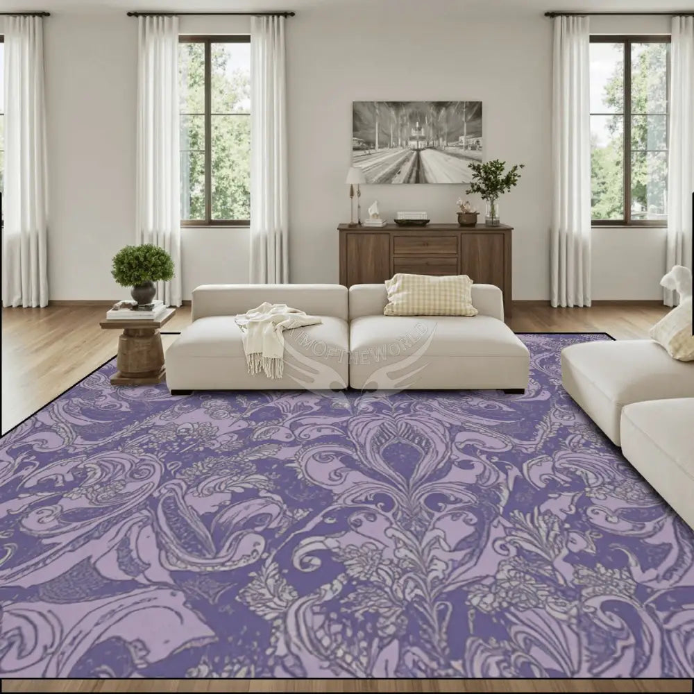 Purple Basic Tapestry Print Large Area Rug Floor Carpet - 12 ft x 10 ft - (Ratio 4:3) 144’’x108’’ Rugs & Mats