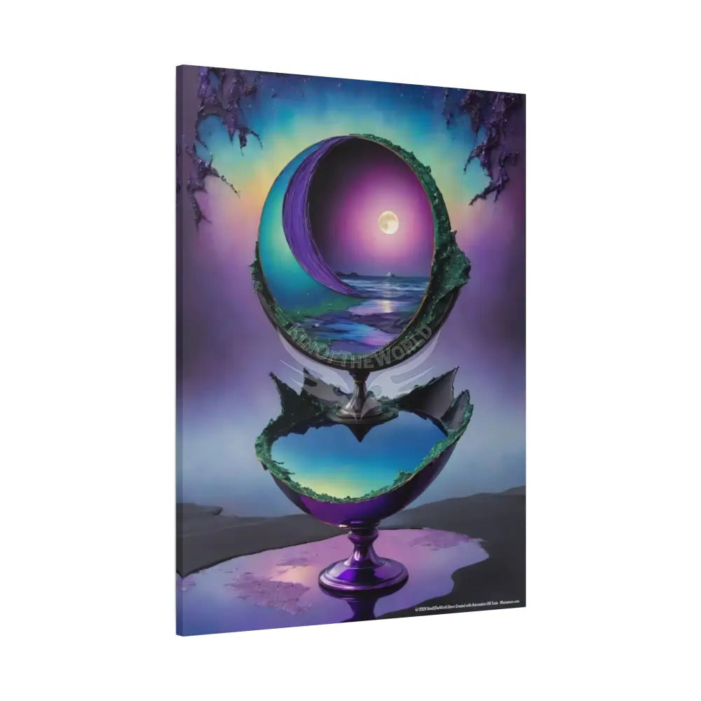 Purple & Blue Liquid Dimensions Matte Canvas Art (Stretched 1.25’’) Canvas