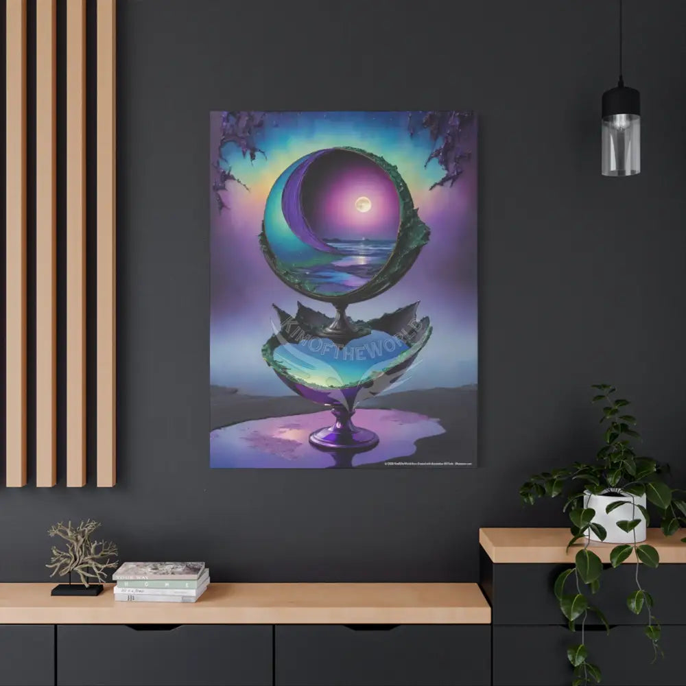 Purple & Blue Liquid Dimensions Matte Canvas Art (Stretched 1.25’’) Canvas
