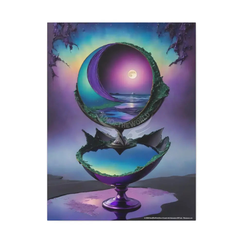 Purple & Blue Liquid Dimensions Matte Canvas Art (Stretched 1.25’’) 30’’ x 40’’ (Vertical) / 1.25’’ Canvas