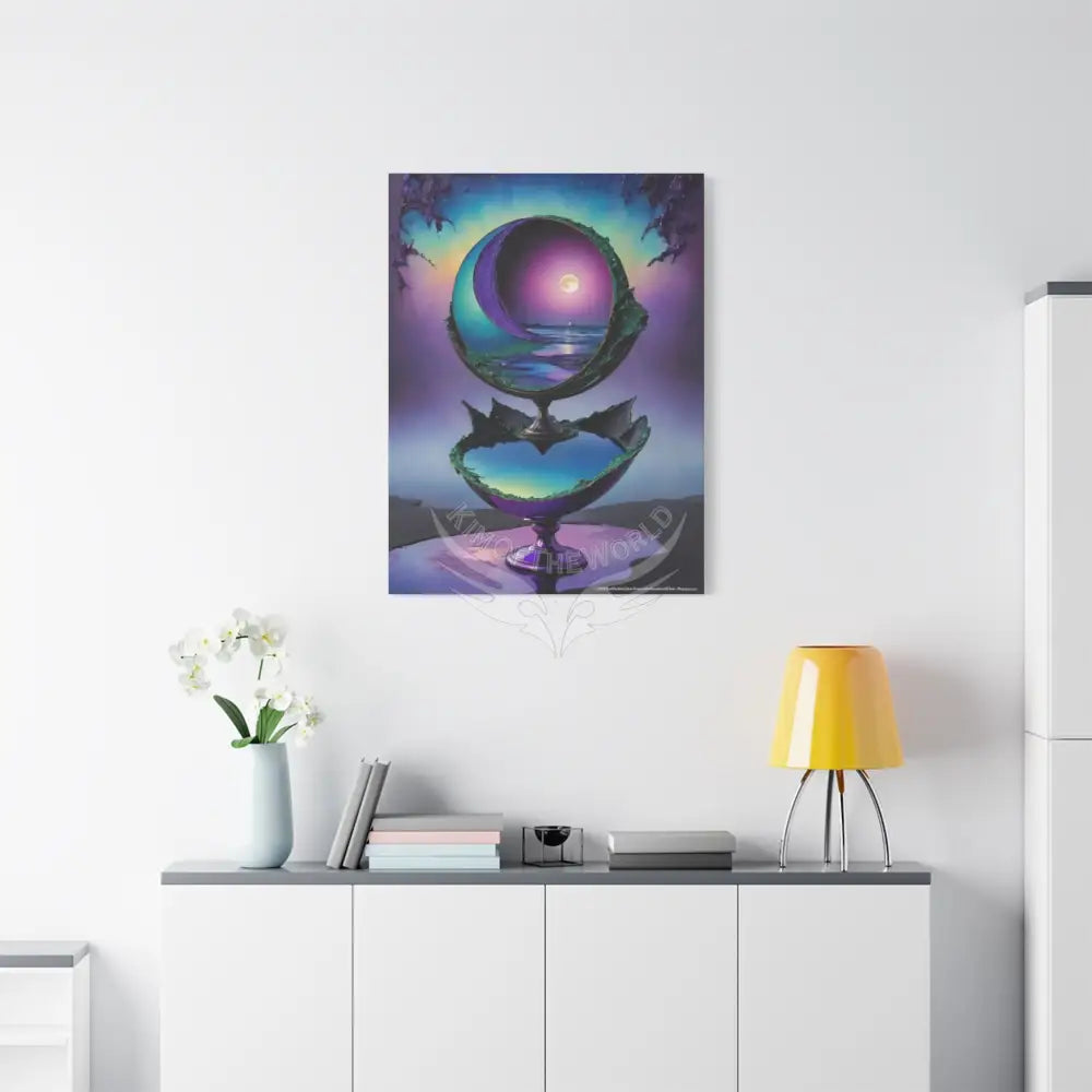 Purple & Blue Liquid Dimensions Matte Canvas Art (Stretched 1.25’’) Canvas