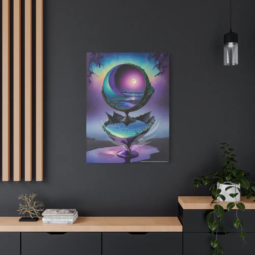 Purple & Blue Liquid Dimensions Matte Canvas Art (Stretched 1.25’’) Canvas