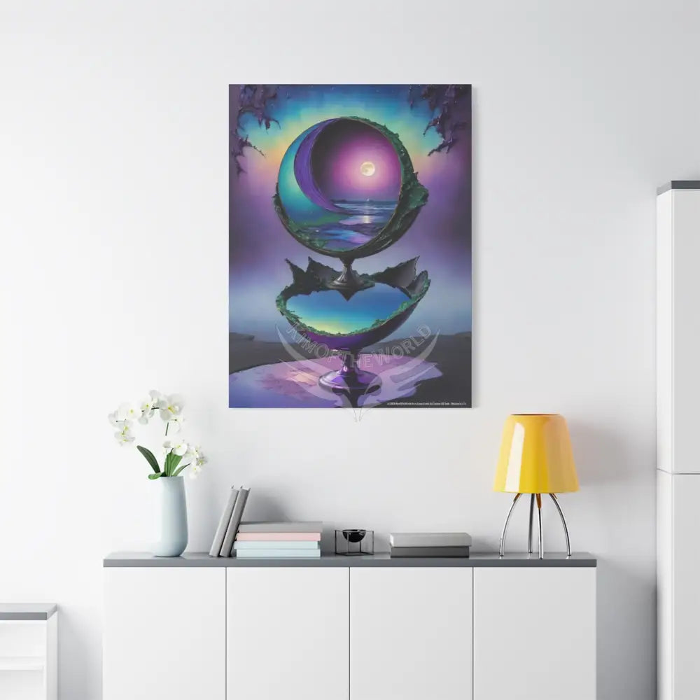 Purple & Blue Liquid Dimensions Matte Canvas Art (Stretched 1.25’’) Canvas