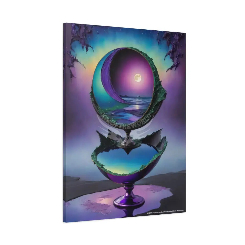 Purple & Blue Liquid Dimensions Matte Canvas Art (Stretched 1.25’’) Canvas