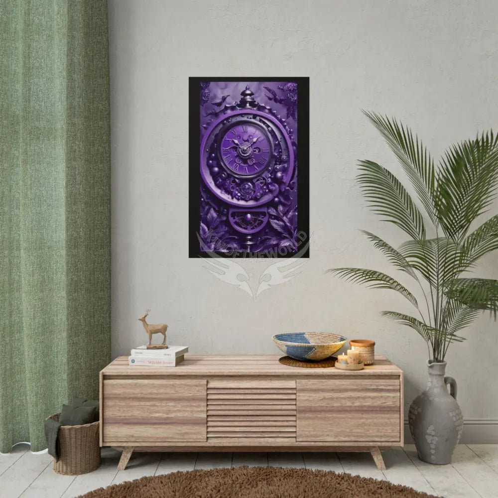 Purple Fashion Advertising Art Rolled Poster — Deep Color-Coordinated Magazine Art Poster