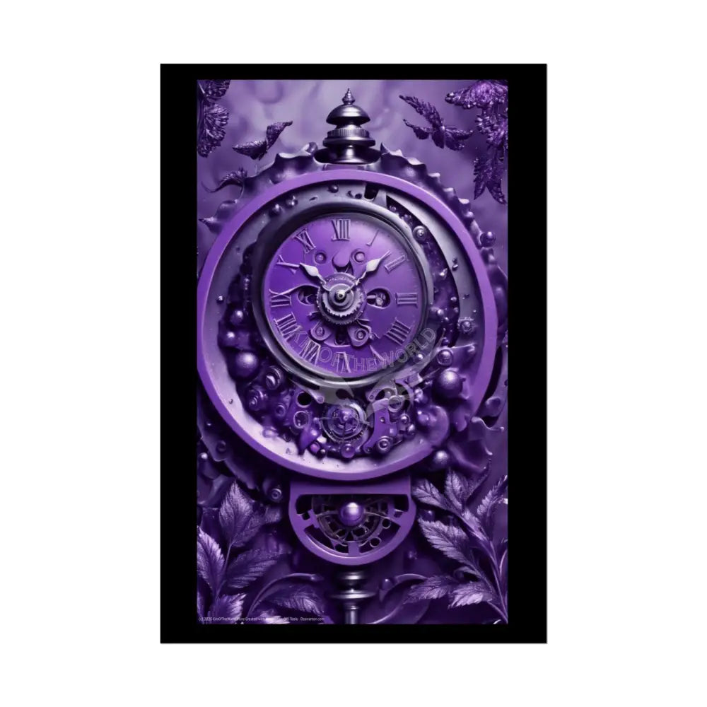 Purple Fashion Advertising Art Rolled Poster — Deep Color-Coordinated Magazine Art 20″ x 30″ (Vertical) / Semi Glossy