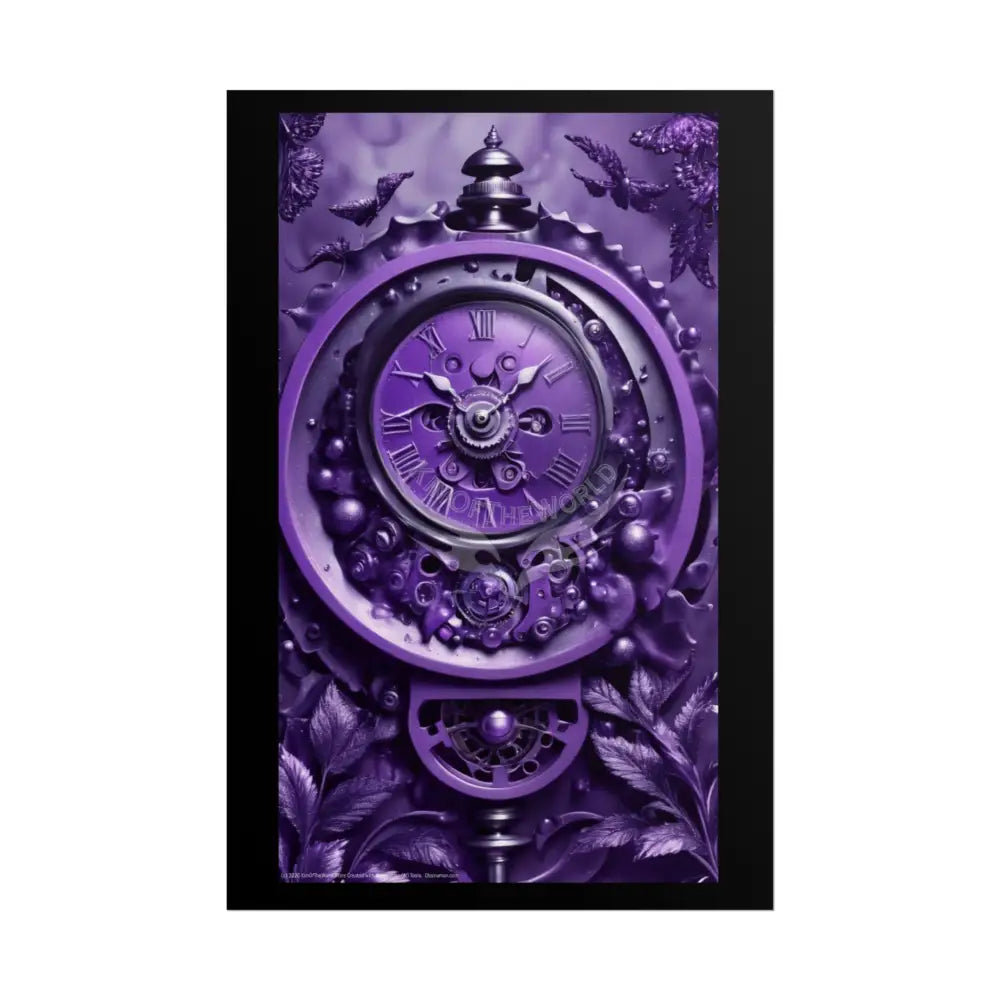 Purple Fashion Advertising Art Rolled Poster — Deep Color-Coordinated Magazine Art 24’’ x 36’’ (Vertical) / Matte Poster