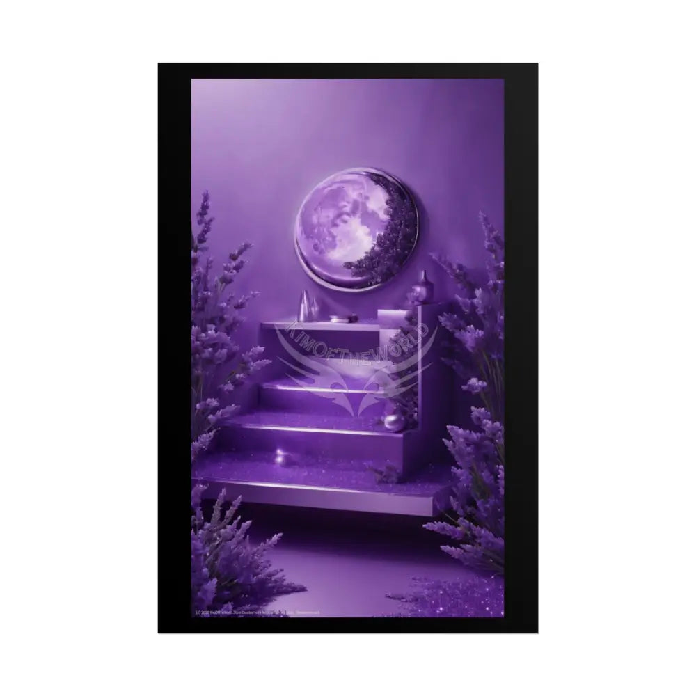Purple Fashion Advertising Art Rolled Poster — Deep Color-Coordinated Magazine Art 24’’ x 36’’ (Vertical) / Matte Poster