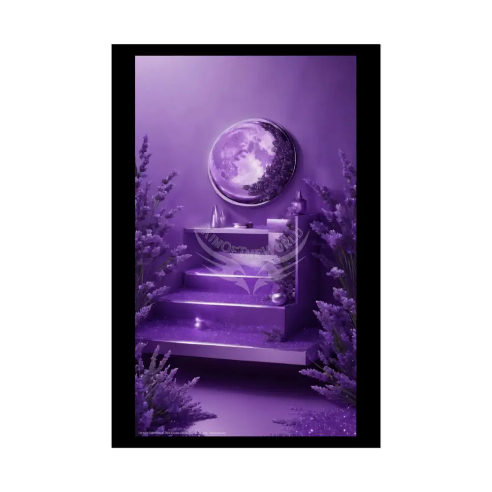 Purple Fashion Advertising Art Rolled Poster — Deep Color-Coordinated Magazine Art 24’’ x 36’’ (Vertical) / Semi Glossy