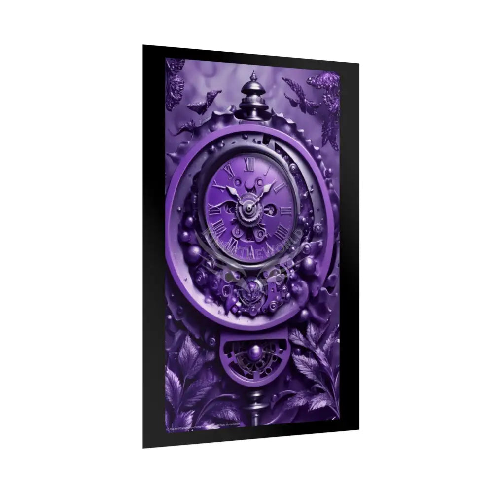 Purple Fashion Advertising Art Rolled Poster — Deep Color-Coordinated Magazine Art Poster
