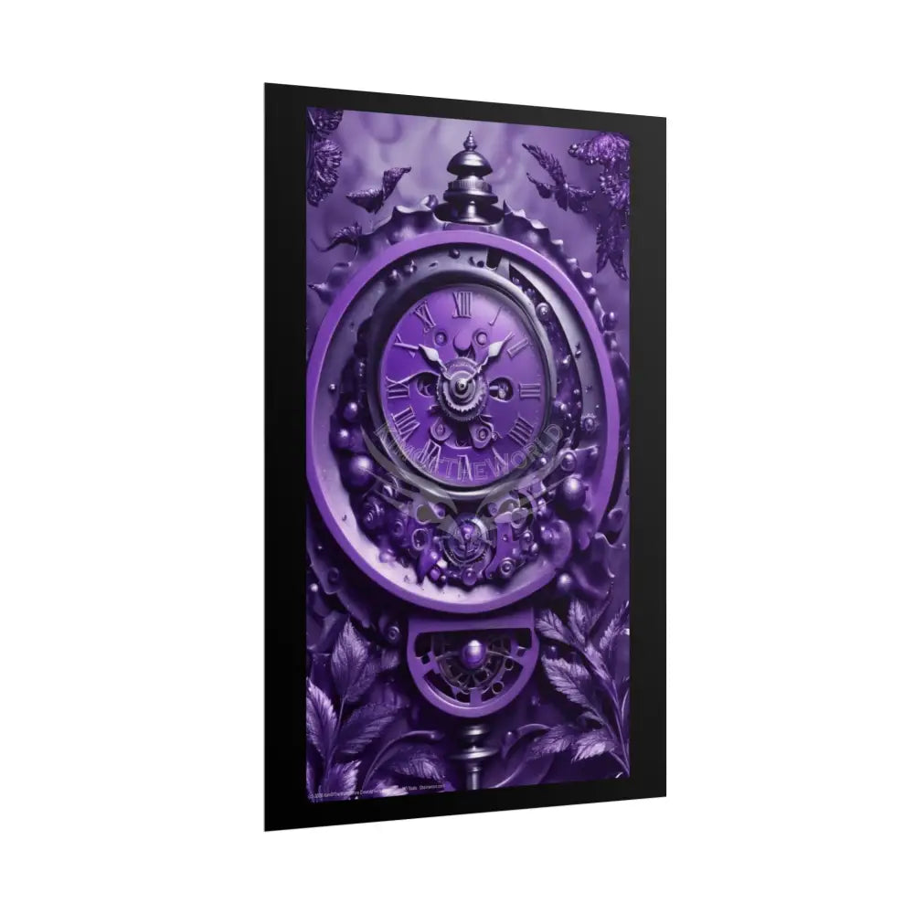 Purple Fashion Advertising Art Rolled Poster — Deep Color-Coordinated Magazine Art Poster