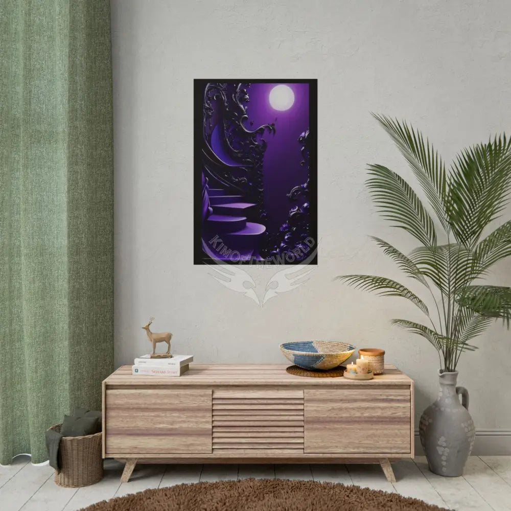 Purple Fashion Advertising Rolled Poster — Deep Color-Coordinated Magazine Art Poster