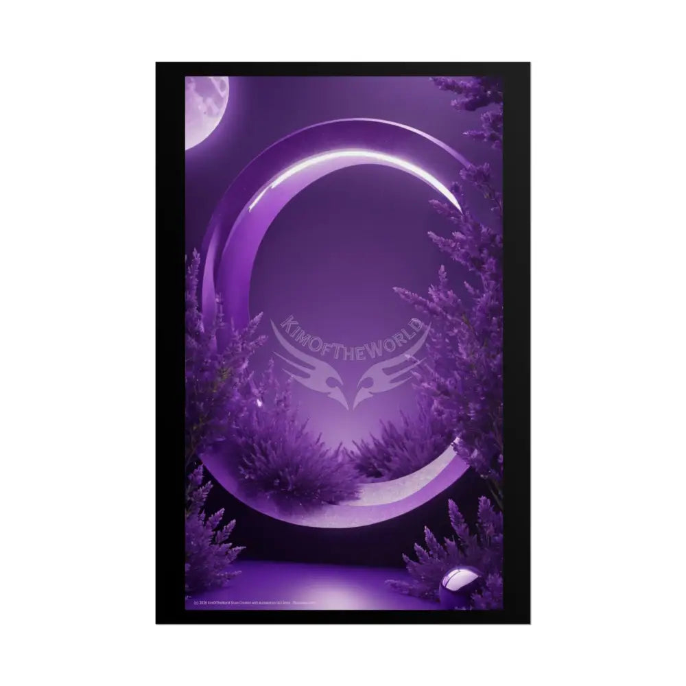 Purple Fashion Advertising Rolled Poster — Deep Color-Coordinated Magazine Art 20″ x 30″ (Vertical) / Matte Poster