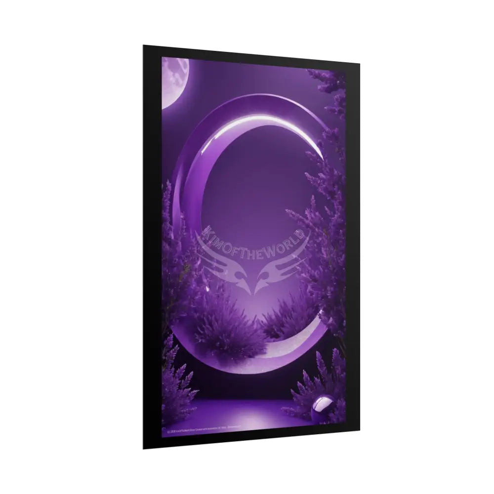 Purple Fashion Advertising Rolled Poster — Deep Color-Coordinated Magazine Art Poster