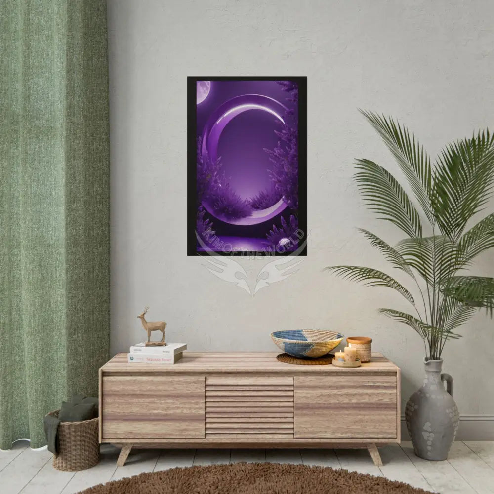 Purple Fashion Advertising Rolled Poster — Deep Color-Coordinated Magazine Art Poster