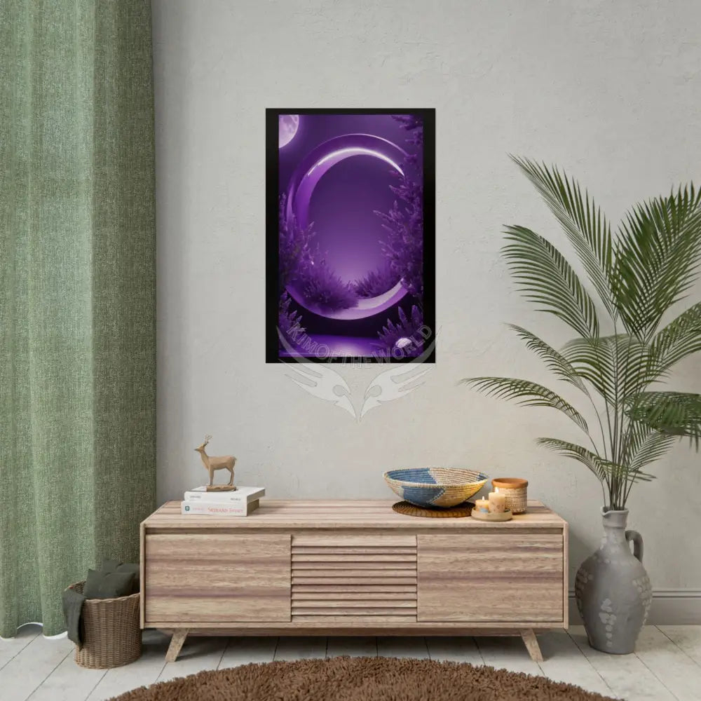 Purple Fashion Advertising Rolled Poster — Deep Color-Coordinated Magazine Art Poster