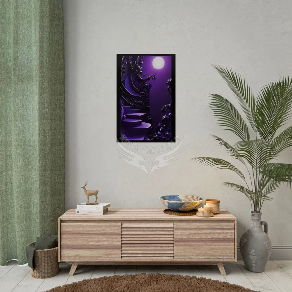 Purple Fashion Advertising Rolled Poster — Deep Color-Coordinated Magazine Art Poster